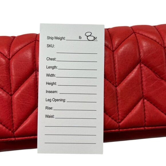 Fossil Logan Quilted Leather Flap Wallet in Cherry Red - Picture 10 of 10